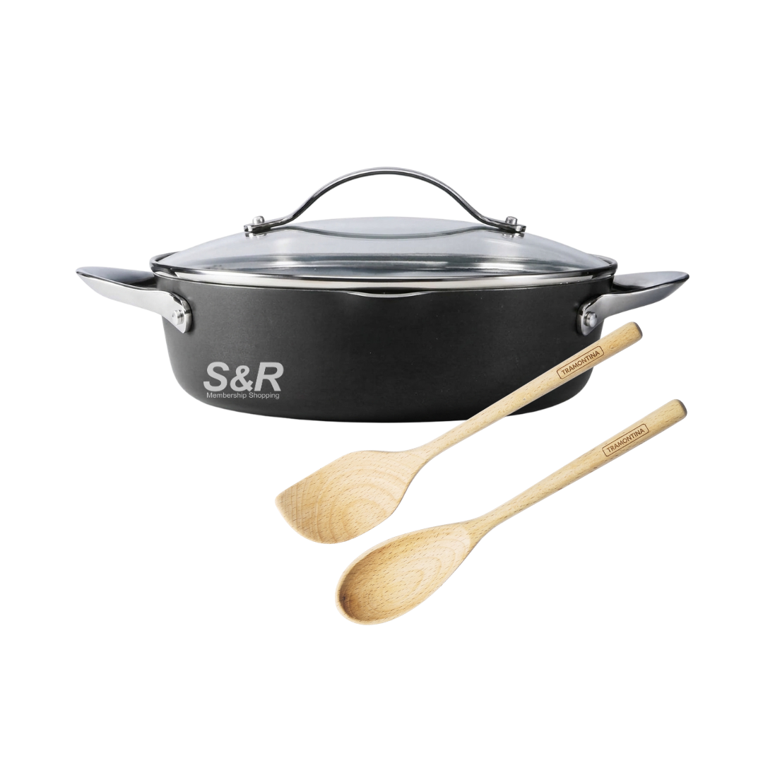 Tramontina Fiora Chef's Braiser Pan 4L Black